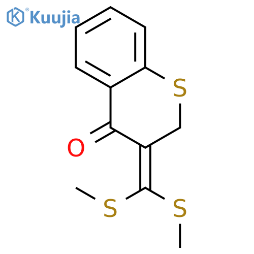 4H-1-BENZOTHIOPYRAN-4-ONE, 3-[BIS(METHYLTHIO)METHYLENE]-2,3-DIHYDRO- structure