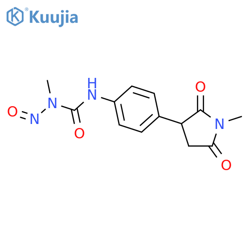1-methyl-3-[4-(1-methyl-2,5-dioxopyrrolidin-3-yl)phenyl]-1-nitrosourea structure