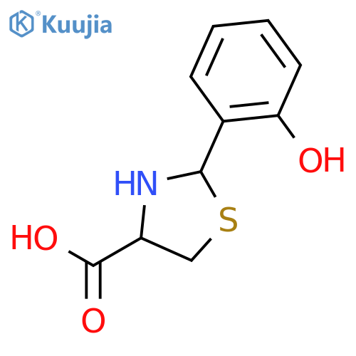 2-(2-hydroxyphenyl)thiazolidine-4-carboxylic acid structure