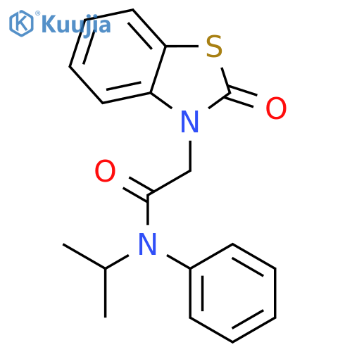 3(2H)-BENZOTHIAZOLEACETAMIDE, N-(1-METHYLETHYL)-2-OXO-N-PHENYL- structure