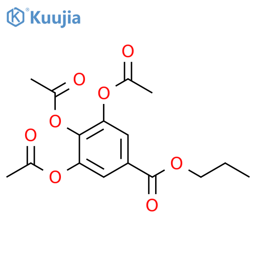 Benzoic acid, 3,4,5-tris(acetyloxy)-, propyl ester structure