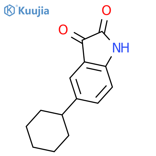 1H-INDOLE-2,3-DIONE, 5-CYCLOHEXYL- structure