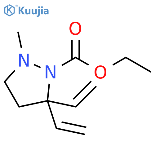 1-Pyrazolidinecarboxylic acid, 5,5-diethenyl-2-methyl-, ethyl ester structure