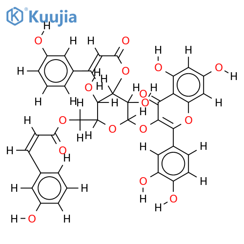3",6"-Bis-O-(p-hydroxy-E-cinnamoyl)-Hirsutrin structure