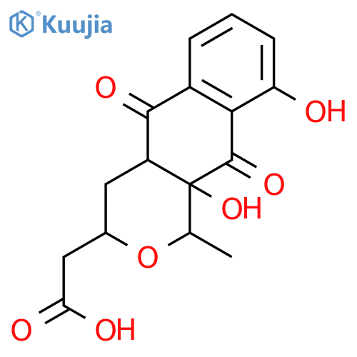 [(1S,3R,4aS,10aR)-9,10a-dihydroxy-1-methyl-5,10-dioxo-3,4,4a,5,10,10a-hexahydro-1H-benzo[g]isochromen-3-yl]acetic acid structure