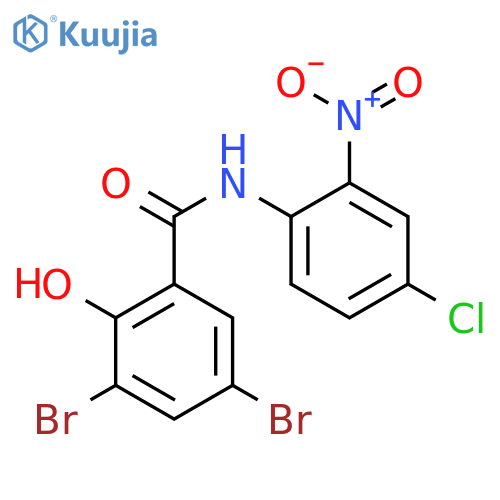 Benzamide, 3,5-dibromo-N-(4-chloro-2-nitrophenyl)-2-hydroxy- structure