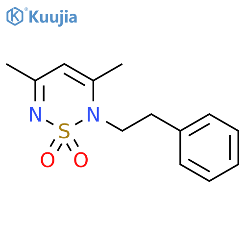 2H-1,2,6-Thiadiazine, 3,5-dimethyl-2-(2-phenylethyl)-, 1,1-dioxide structure
