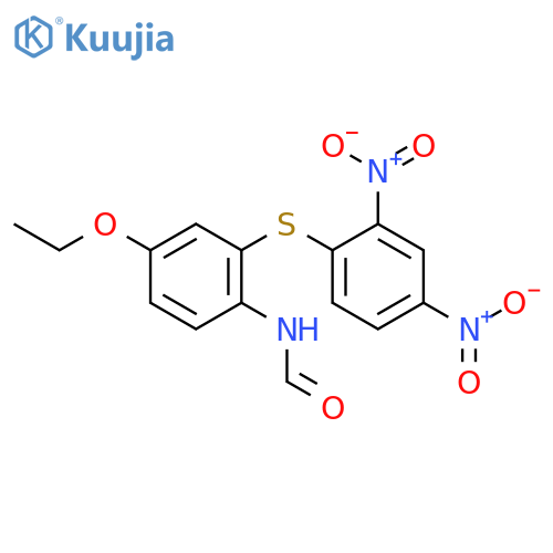 Formamide, N-[2-[(2,4-dinitrophenyl)thio]-4-ethoxyphenyl]- structure