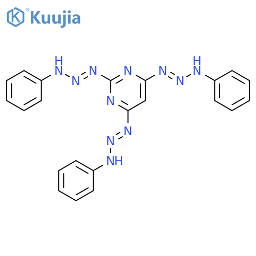 PYRIMIDINE, 2,4,6-TRIS(3-PHENYL-1-TRIAZENYL)- structure