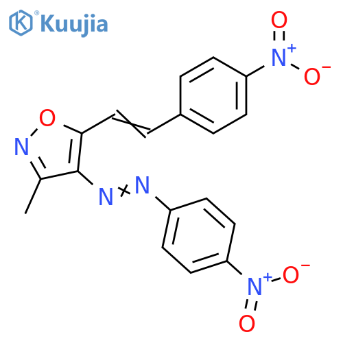 Isoxazole, 3-methyl-4-[(4-nitrophenyl)azo]-5-[2-(4-nitrophenyl)ethenyl]- structure