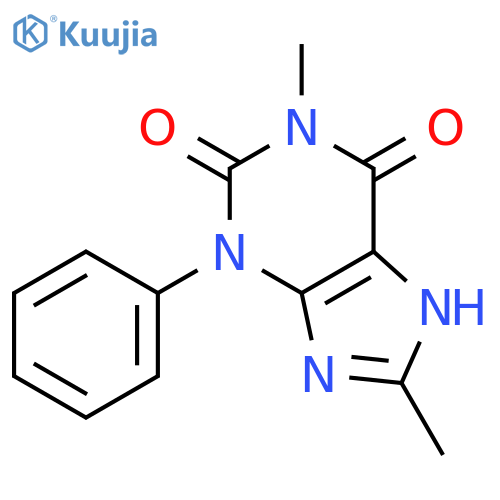 1,8-dimethyl-3-phenyl-3,7-dihydro-1H-purine-2,6-dione structure
