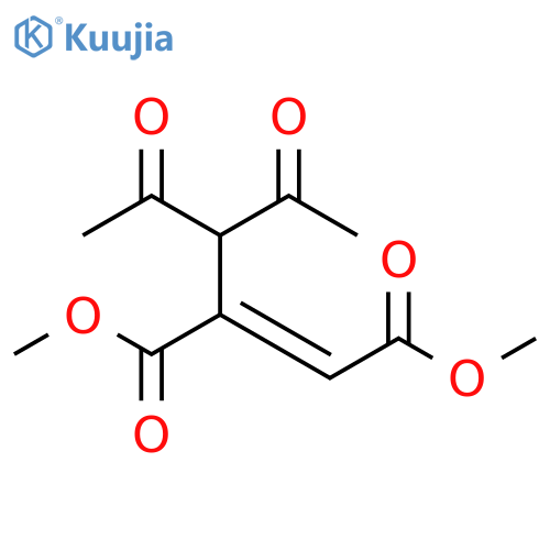 2-Butenedioic acid, 2-(1-acetyl-2-oxopropyl)-, dimethyl ester, (E)- structure