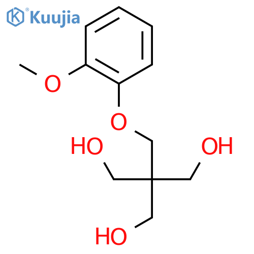 2-(hydroxymethyl)-2-[(2-methoxyphenoxy)methyl]propane-1,3-diol structure