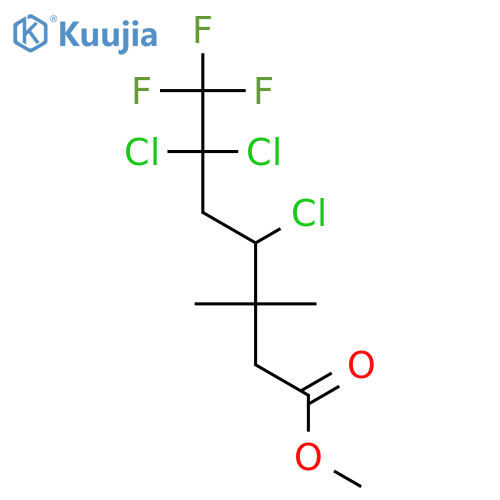 Heptanoic acid, 4,6,6-trichloro-7,7,7-trifluoro-3,3-dimethyl-, methyl ester structure