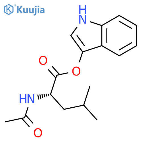 L-Leucine, N-acetyl-, 1H-indol-3-yl ester structure