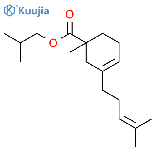 3-Cyclohexene-1-carboxylicacid, 1-methyl-3-(4-methyl-3-penten-1-yl)-, 2-methylpropyl ester structure