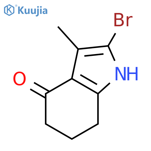 4H-INDOL-4-ONE, 2-BROMO-1,5,6,7-TETRAHYDRO-3-METHYL- structure