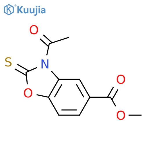 Methyl 3-acetyl-2-sulfanylidene-1,3-benzoxazole-5-carboxylate structure
