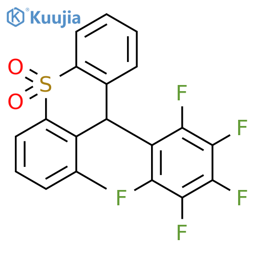 9H-Thioxanthene, 1-methyl-9-(pentafluorophenyl)-, 10,10-dioxide structure