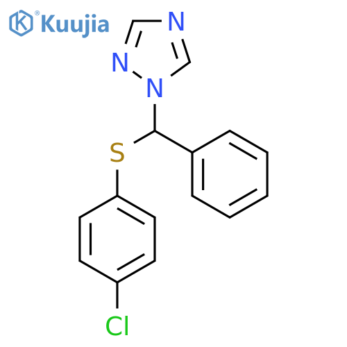 1H-1,2,4-Triazole, 1-[[(4-chlorophenyl)thio]phenylmethyl]- structure