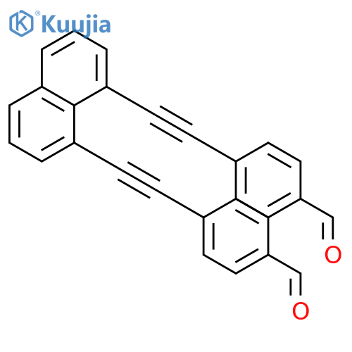 Benzaldehyde, 4,4'-(1,8-naphthalenediyldi-2,1-ethynediyl)bis- structure