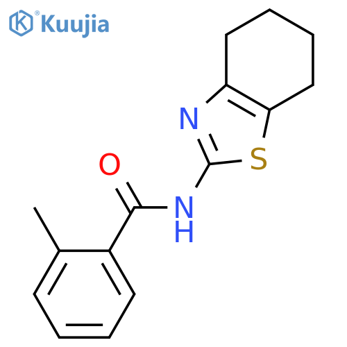 2-methyl-N-(4,5,6,7-tetrahydro-1,3-benzothiazol-2-yl)benzamide structure