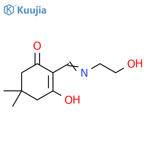 2-Cyclohexen-1-one,3-hydroxy-2-[[(2-hydroxyethyl)imino]methyl]-5,5-dimethyl- structure