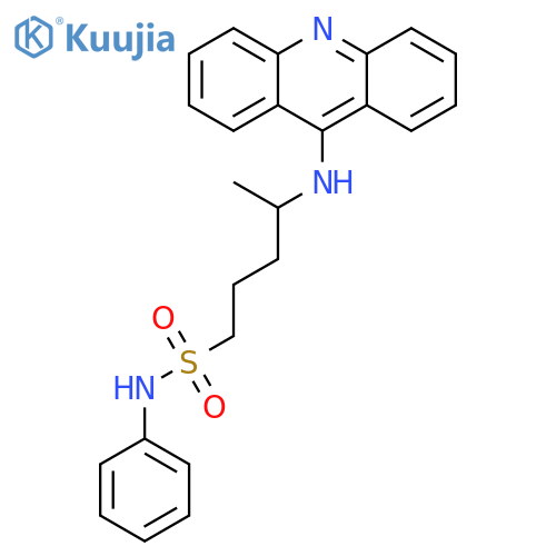 4-(acridin-9-ylamino)-N-phenylpentane-1-sulfonamide structure