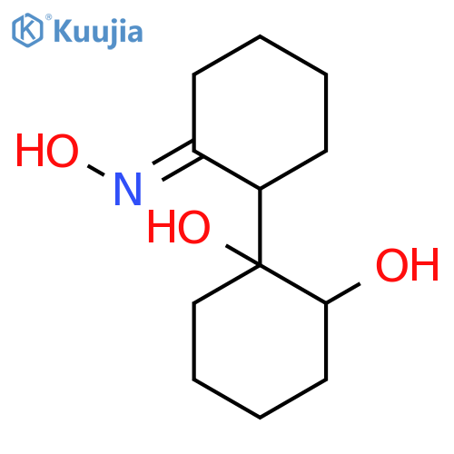 [1,1'-Bicyclohexyl]-2-one, 1',2'-dihydroxy-, oxime structure