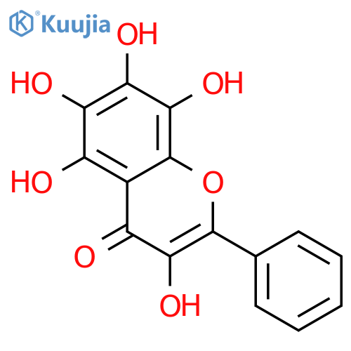 4H-1-Benzopyran-4-one, 3,5,6,7,8-pentahydroxy-2-phenyl- structure