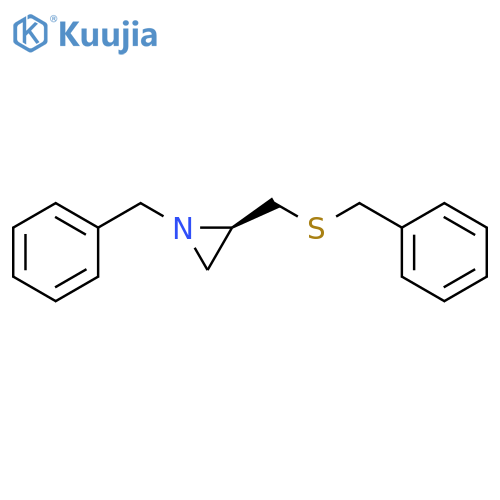 AZIRIDINE, 1-(PHENYLMETHYL)-2-[[(PHENYLMETHYL)THIO]METHYL]-, (2R)- structure