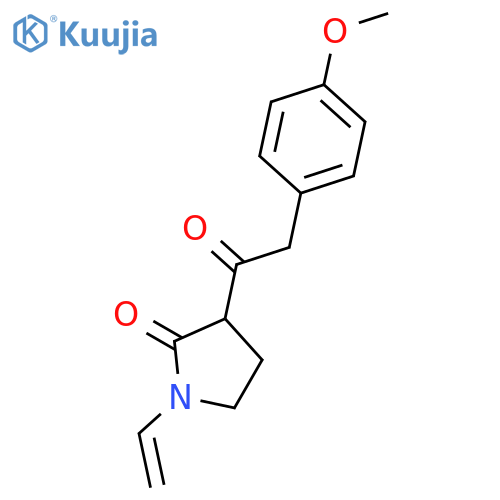 2-Pyrrolidinone, 1-ethenyl-3-[(4-methoxyphenyl)acetyl]- structure