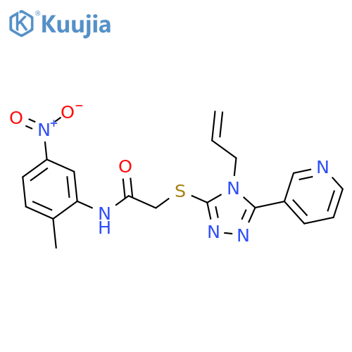<br>2-(4-Allyl-5-pyridin-3-yl-4H-[1,2,4]triazol-3-ylsulfanyl)-N-(2-methyl-5-nit ro-phenyl)-acetamide structure