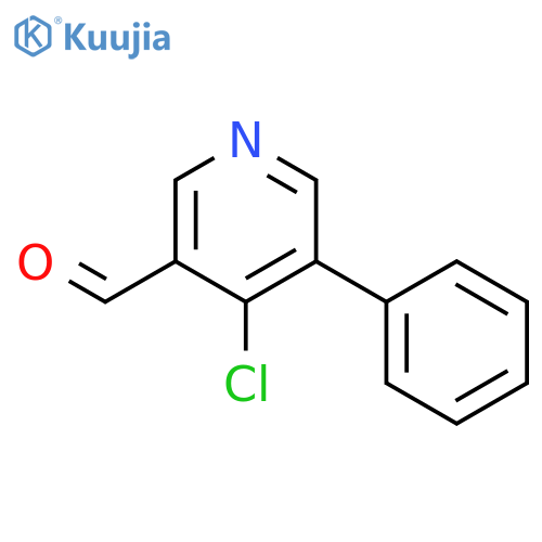 3-Pyridinecarboxaldehyde, 4-chloro-5-phenyl- structure