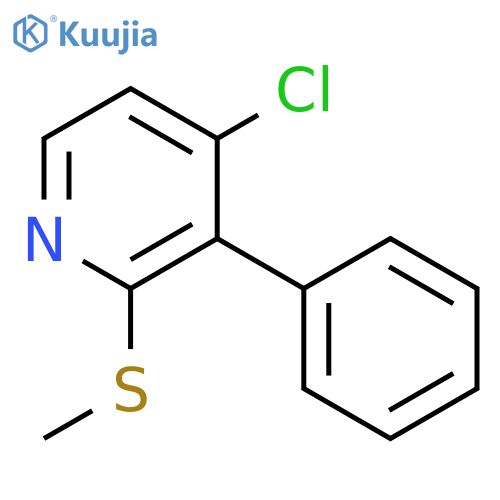 PYRIDINE, 4-CHLORO-2-(METHYLTHIO)-3-PHENYL- structure