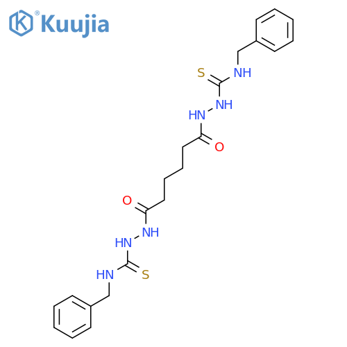 Hexanedioic acid, bis[2-[[(phenylmethyl)amino]thioxomethyl]hydrazide] structure