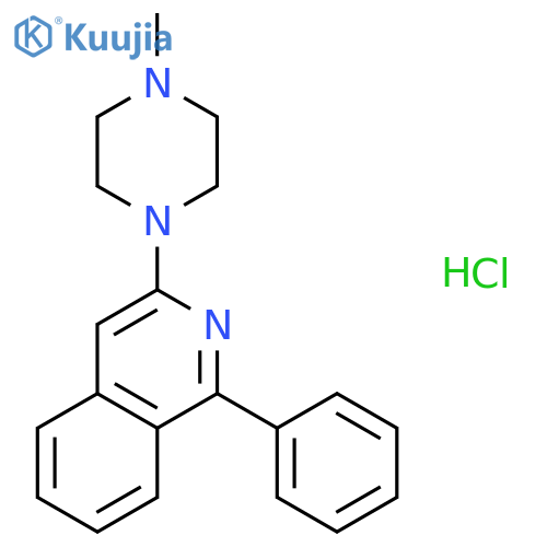 Isoquinoline, 3-(4-methyl-1-piperazinyl)-1-phenyl-, hydrochloride structure