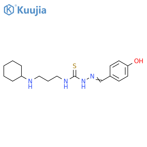 Hydrazinecarbothioamide,N-[3-(cyclohexylamino)propyl]-2-[(4-hydroxyphenyl)methylene]- structure