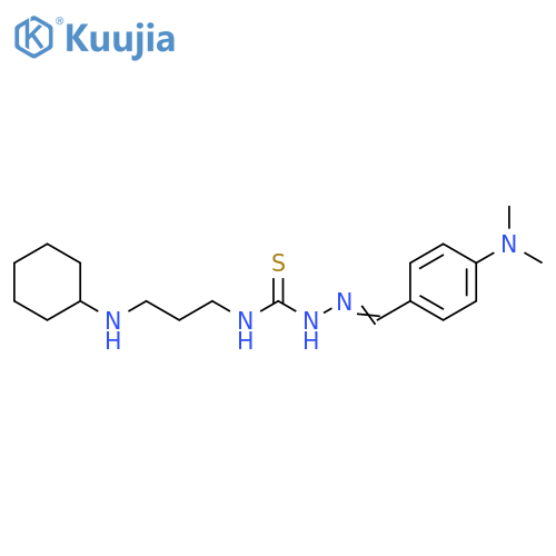 Hydrazinecarbothioamide,N-[3-(cyclohexylamino)propyl]-2-[[4-(dimethylamino)phenyl]methylene]- structure