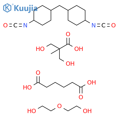 Hexanedioicacid,polymerwith3-hydroxy-2-(hydroxymethyl)-2-methylpropanoicacid,1,1'-methylenebis[4-isocyanatocyclohexane]and2,2'-oxybis[ethanol] structure