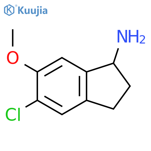 5-Chloro-6-methoxy-2,3-dihydro-1H-inden-1-amine structure