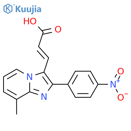 3-[8-Methyl-2-(4-nitrophenyl)imidazo[1,2-a]pyridin-3-yl]acrylic acid structure