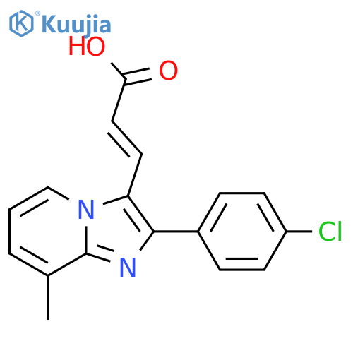 3-(2-(4-Chlorophenyl)-8-methylimidazo[1,2-a]pyridin-3-yl)acrylic acid structure