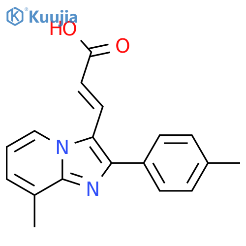 3-(8-Methyl-2-(p-tolyl)imidazo[1,2-a]pyridin-3-yl)acrylic acid structure