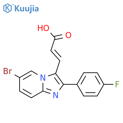 3-[6-Bromo-2-(4-fluorophenyl)imidazo[1,2-a]pyridin-3-yl]acrylic acid structure