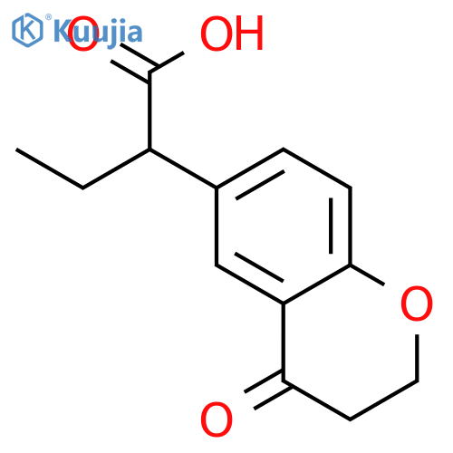 2-(4-oxo-3,4-dihydro-2H-chromen-6-yl)butanoic acid structure