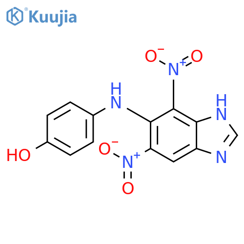 4-[(4,6-dinitro-1H-benzimidazol-5-yl)amino]phenol structure