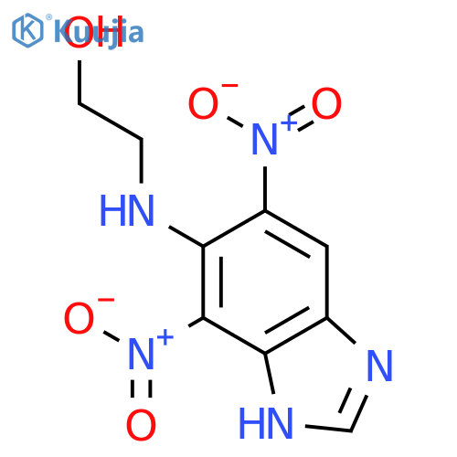 Ethanol,2-[(5,7-dinitro-1H-benzimidazol-6-yl)amino]- structure