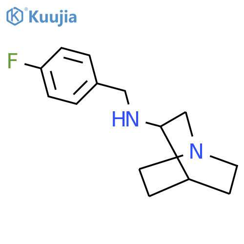 (1-Aza-bicyclo[2.2.2]oct-3-yl)-(4-fluoro-benzyl)-amine structure