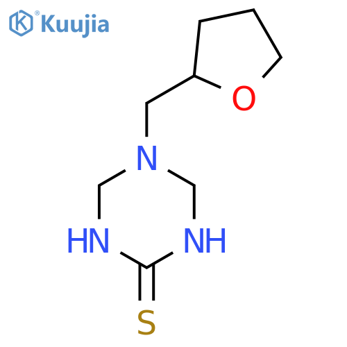 5-(Tetrahydrofuran-2-ylmethyl)-1,4,5,6-tetrahydro-1,3,5-triazine-2-thiol structure